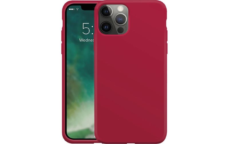 XQISIT Silicone Anti Bacterial Case for iPhone 12 Pro Max - Red
