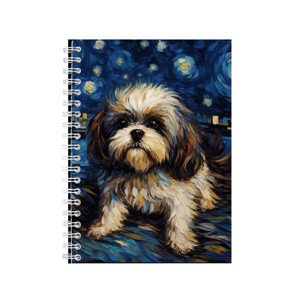 SHIH TZU 2 Starry Night Notebook Animal Gift Idea Notepad Pad 115