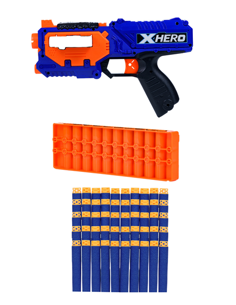 X-Hero Tornado - With 10 Foam Bullets Plus 50 Extra Foam Bullets
