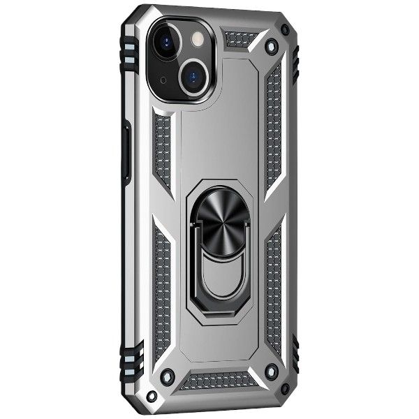 Protective Phone Case With 360 Rotatable Ring Holder -iPh 15 Plus- Blue