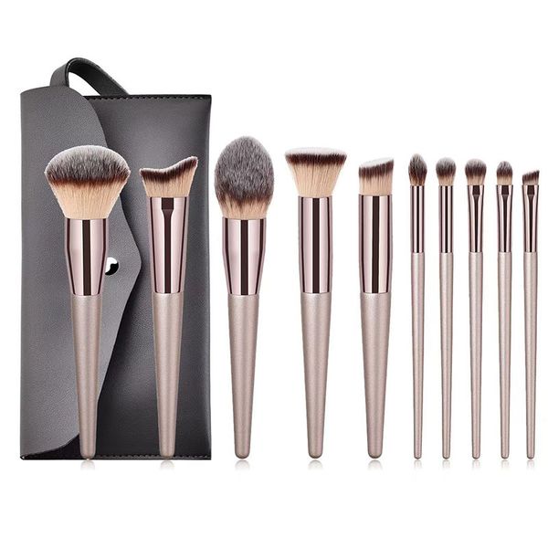Makeup Brush Set 10 Piece/Eye shadows/Blush Makeup Brushes with storage Case