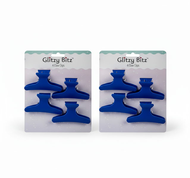 Butterfly Hair Claw Clips Set - 4 Piece 8cm for All Hair Types - 2 Pack
