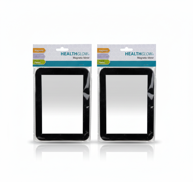 Healthglow Magnetic Wall Mirror 13x17cm for Home Decor and - 2 Pack