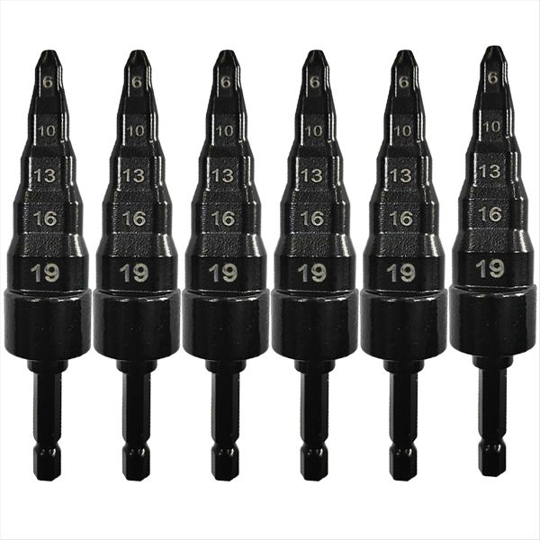 6Pcs Air Conditioner Copper Pipe Expander Swaging Drill Bit-B