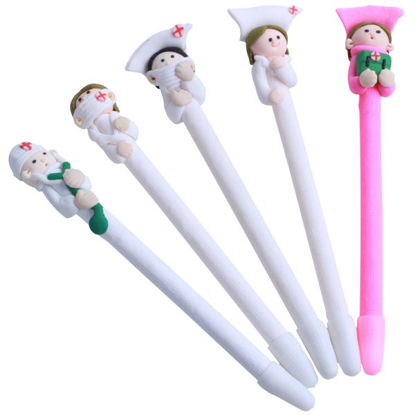 12pcs Cartoon Doctor Nurse Style Ballpoint Pens Nurse Christmas Gift