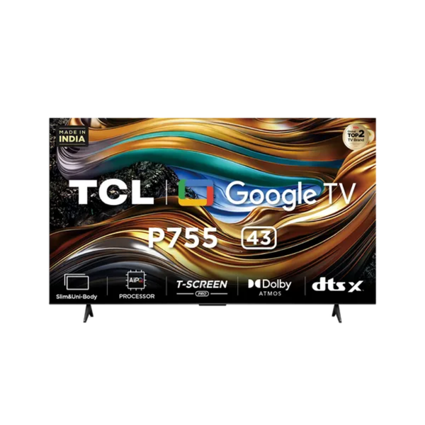 TCL 43 inch P755 Series UHD Google Smart TV - Direct LED Backlit