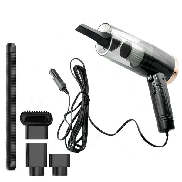120W 3-in-1 Handheld Wet Dry Car Vacuum Cleaner With Aroma &amp; Light - Black