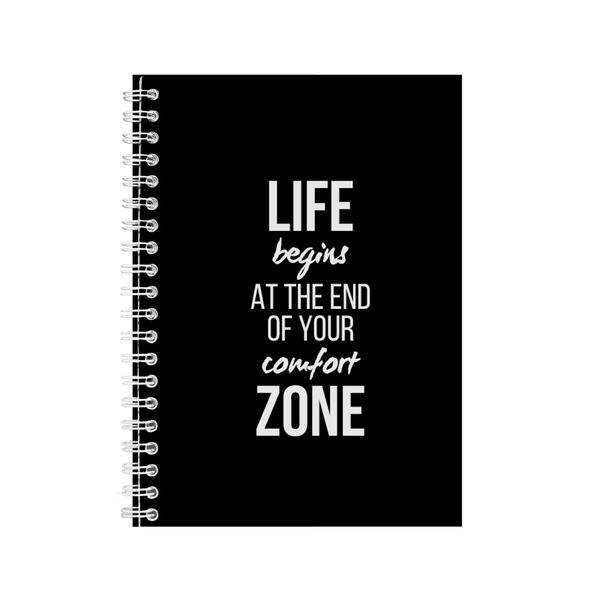 Zone A5 Notebook Spiral Lined Motivational Sayings Graphic Notepad Gift 247