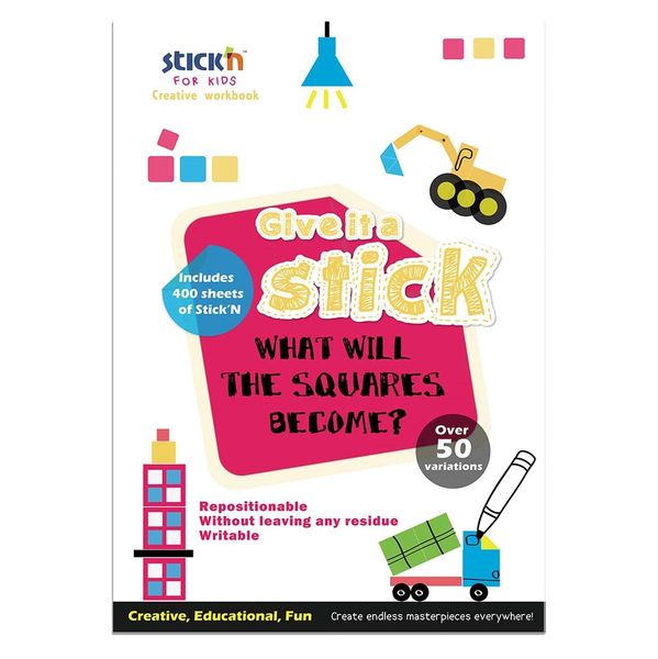 Stick'n Creative Activity Sticker Book for Children - Squares