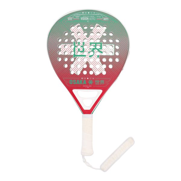 Osaka Padel Racket-Vision Aero Powerl- Red-Green