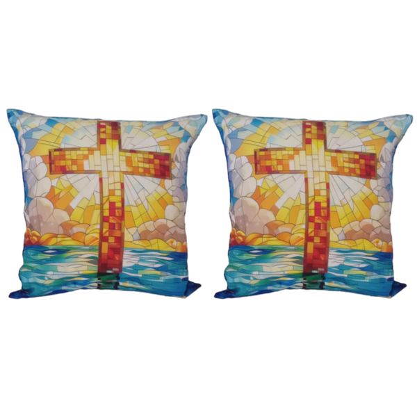 Cross Scatter Cushions - Set of 2 - Inners Included