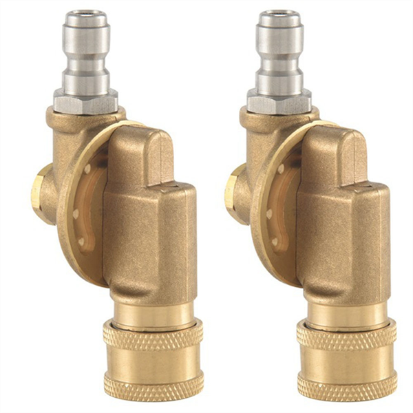 Pivoting Coupler for Pressure Washer Nozzle Gutter Cleaner Attachment