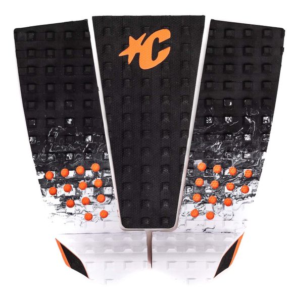 Creatures Italo Ferreira Lite Ecopure Surfboard Traction - White Fade Black Fluro Red