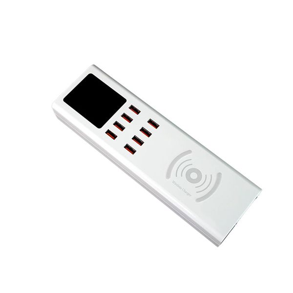 Multifunction 8 Port USB Wireless Charger Station With LCD Display
