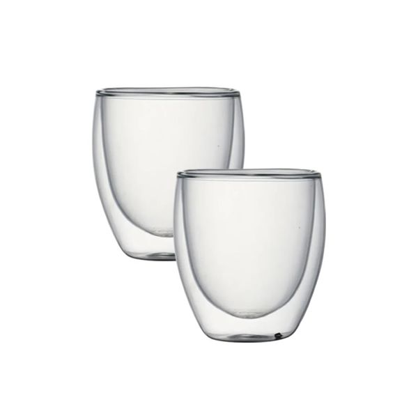 Double Wall Glass Mug - Set of 2 - 350ml
