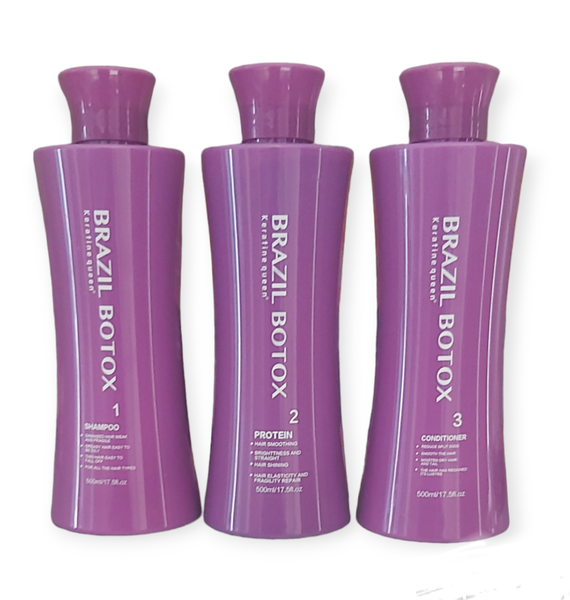Keratin Queen BRAZIL BOTOX - 3 Pack (Step 1, 2, &amp; 3) - 500ml