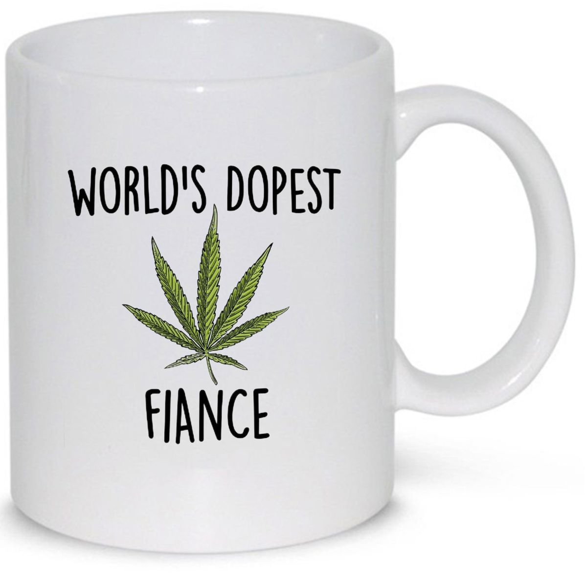 World's Dopest Fiancé Weed Ganja Marijuana Birthday Christmas Gift Mug