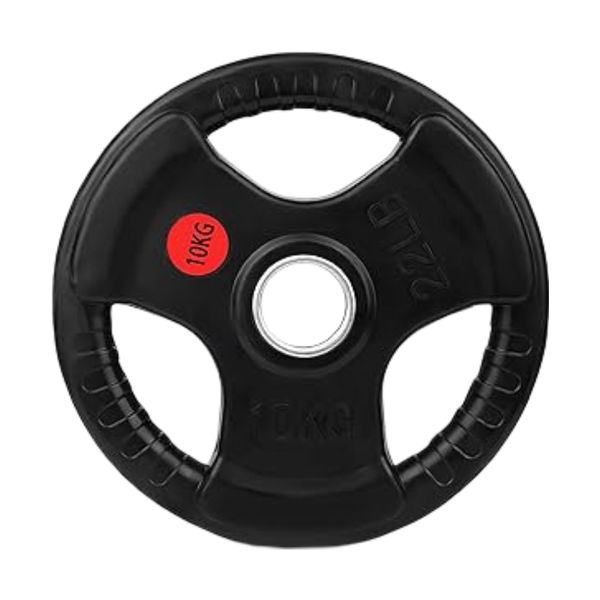 10KG Three-Hole Barbell Plate - Grip Design, Single Plate