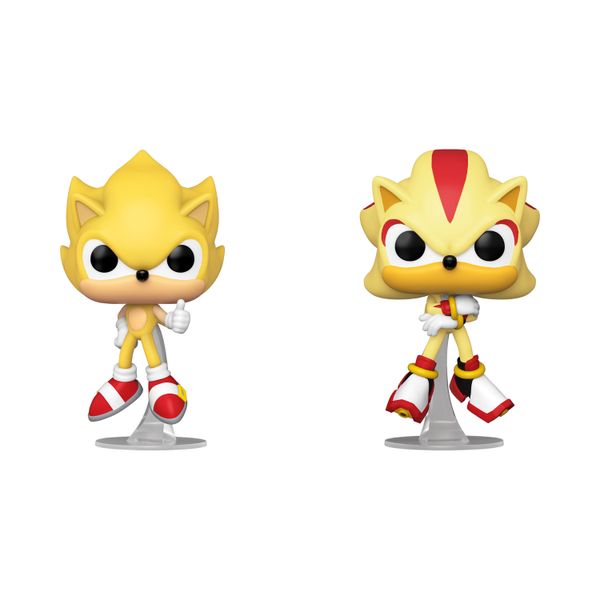 Funko Pop! Games: Super Sonic &amp; Super Shadow 2 Pack - Sonic The Hedgehog