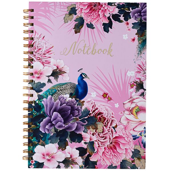 A4 Notebook Exquisite Peacock Spiral Wire Bound