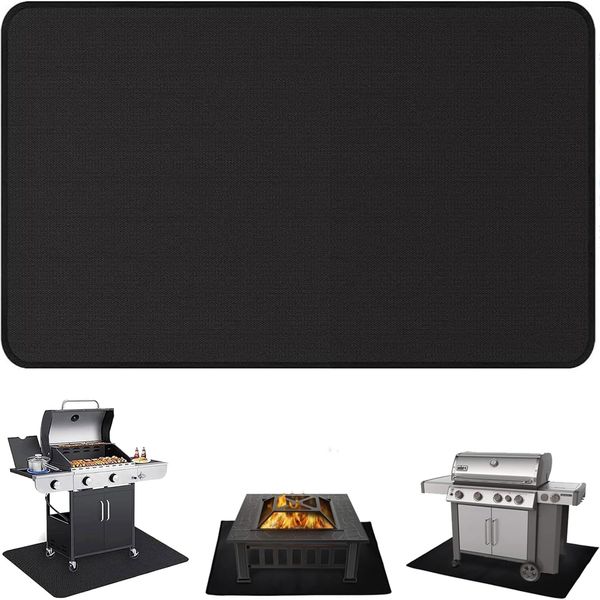 Non-stick Fireproof BBQ Grill &amp; Baking Mat Protect for Deck, Patio(32"x65")