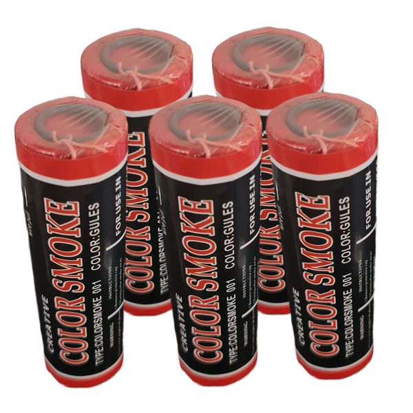 Red Smoke For Parties And Celebrations - Pull Pin - 5 Pack