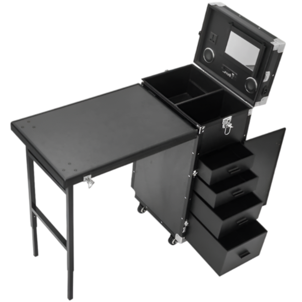 Aluminum Multifunctional Cosmetic Case - Black