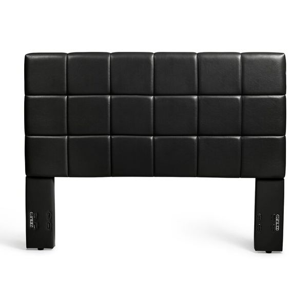 Kelly Middlebrook Cream Leather Upholstered Headboard