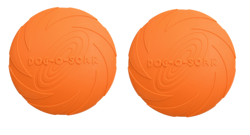 22cm Silicone Dog Frisbee for Outdoor Playtime - 2 Pack