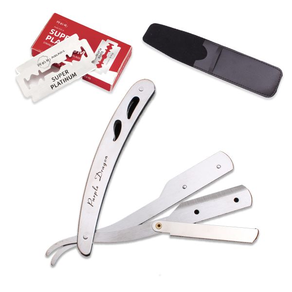 Profession Barber Straight Edge Razor Safety Stainless Steel Blade Set Gift