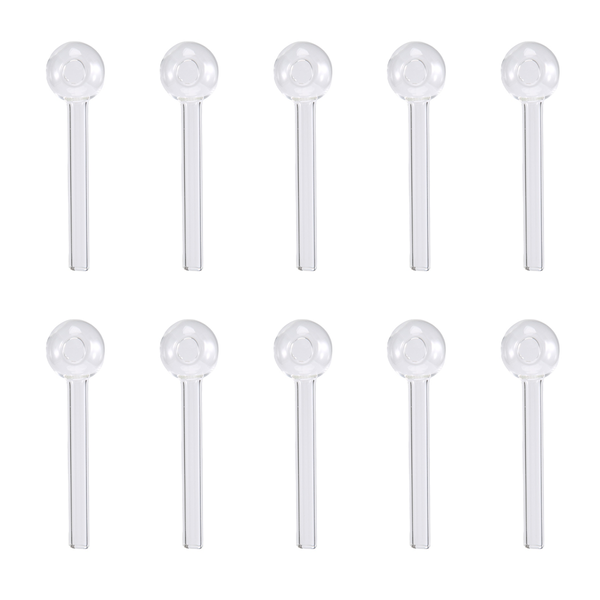 Transparent Straw Drink Glass Straws with Bubble Ball Bubble Pipe C
