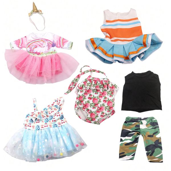 5 Piece Baby Doll Clothing Set Collection