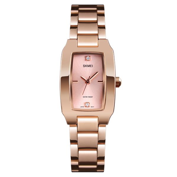 Ladies Waterproof Quartz Watch -Stainless Steel Strap &amp; Diamond Dial Luxury