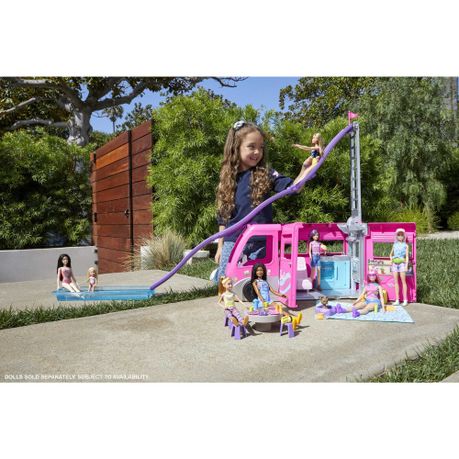 Barbie Dreamcamper Vehicle With Pool Slide And 60 Accessories