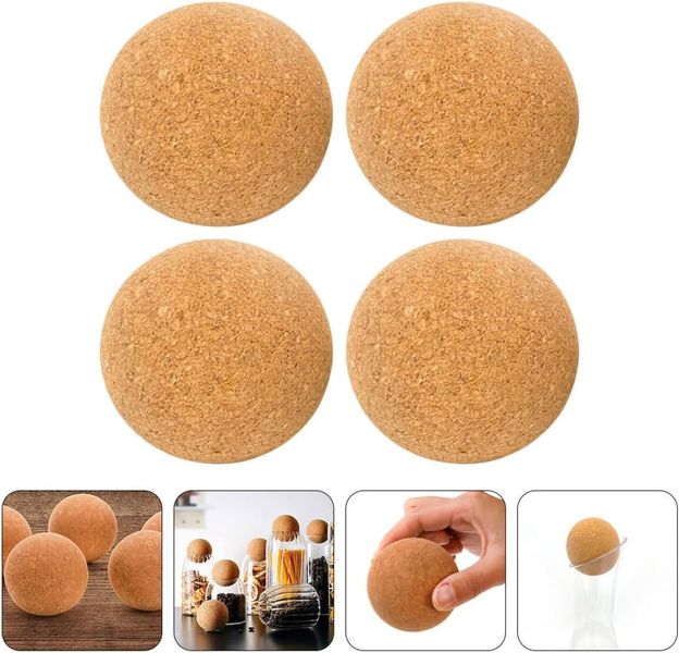 Natural Wood Wine Cork Ball Stoppers Replacement Kitchen
