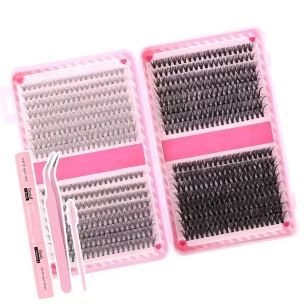 640 Pieces False Eyelash Extensions 10-16mm Eyelash Set Salon Effect