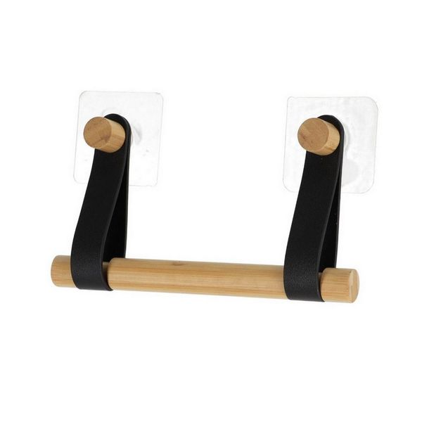 Toilet Paper Holder, Bamboo/Imitation Leather