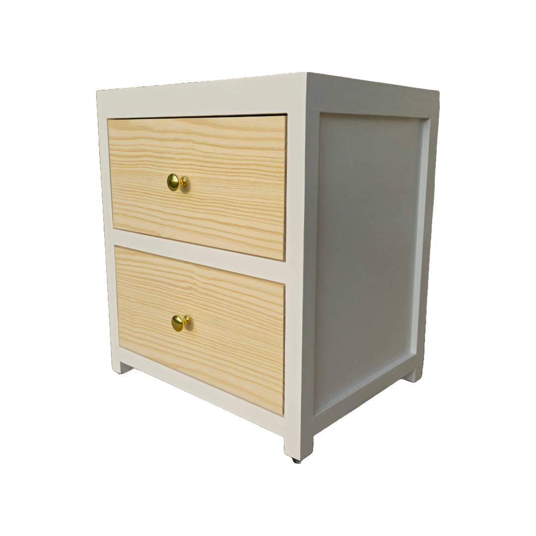 Two Drawer Solid Pine Nightstand / Pedestal / Side Table | Shop Today ...