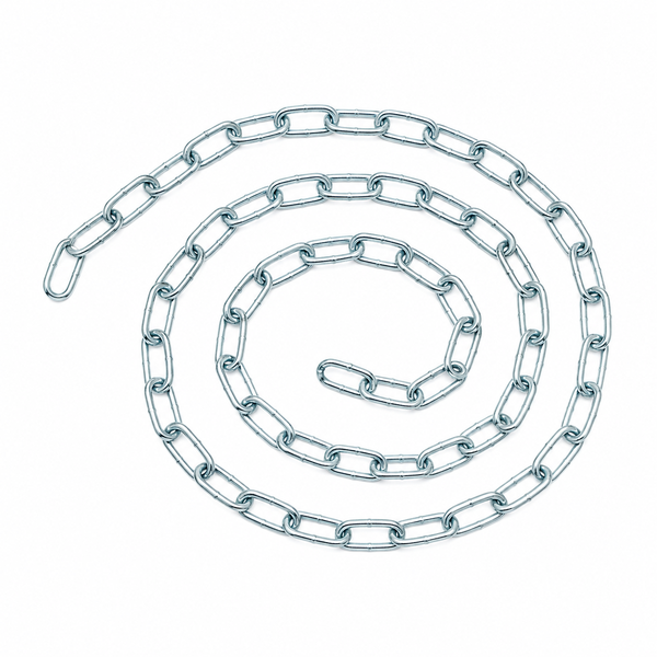 KRAFFT 6mm Electro Galvanised Chain - 30m Length, 22kg Weight