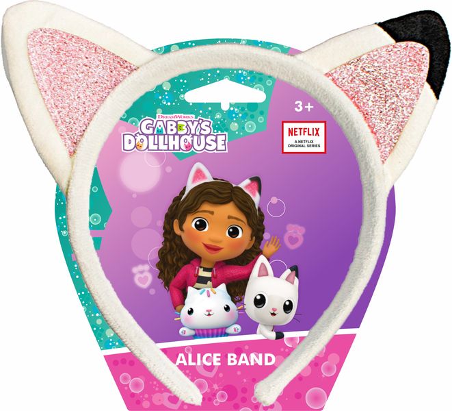 GABBY'S DOLLHOUSE By Dreamworks Official Licensed Girls Alice Band - White