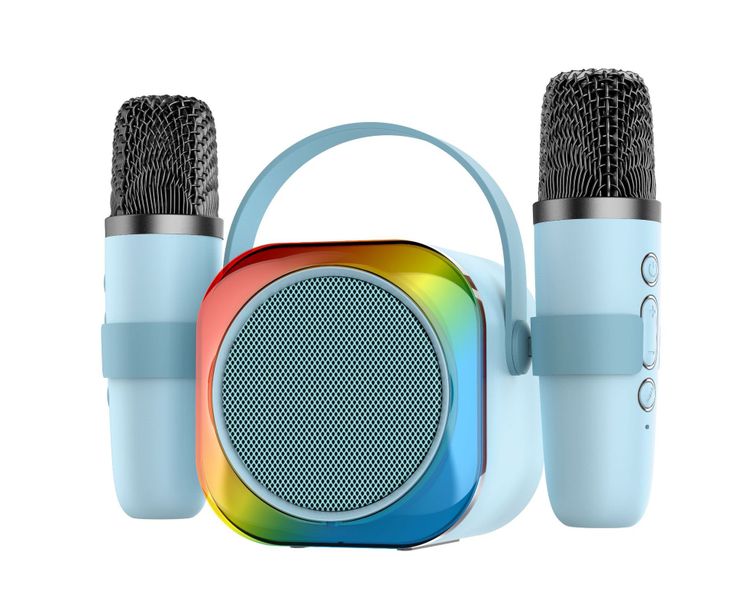 T06 Karaoke Speaker with Dual Wireless Microphones, Bluetooth &amp; RGB Lights