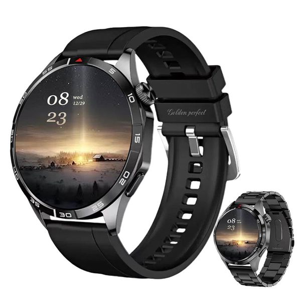 Men's Smartwatch With 1.43 HD Touchscreen | 2 Straps,Android/iOS Compatible
