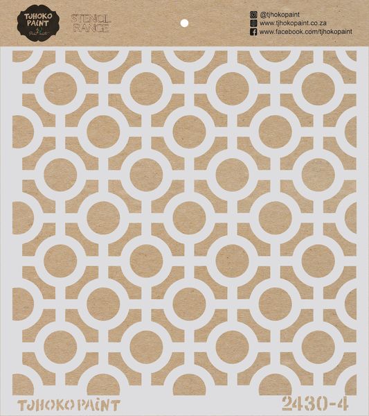 Tjhoko Paint Stencil - 30x30cm - Round and Round You Go