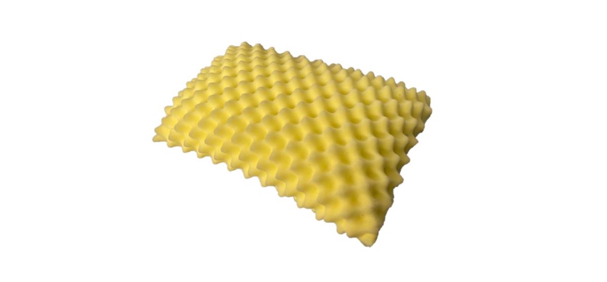 FIRM Convoluted Foam Pillow with Gel Memory Foam Filler Silverlining