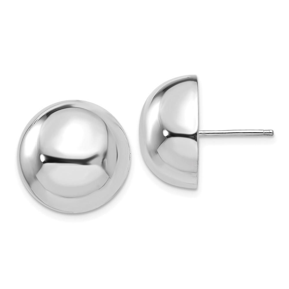 9ct White Gold 10mm Half Ball Stud Earing | Shop Today. Get it Tomorrow ...