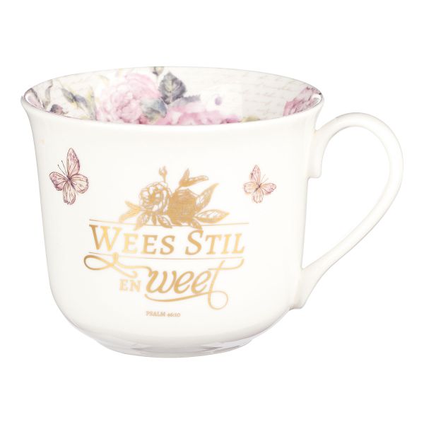 Wees Still En Weet Pienk Vlinder - Ceramic Mug