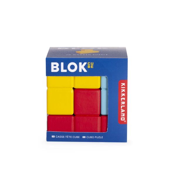 Kikkerland - Block Cube 3D Wooden Puzzle