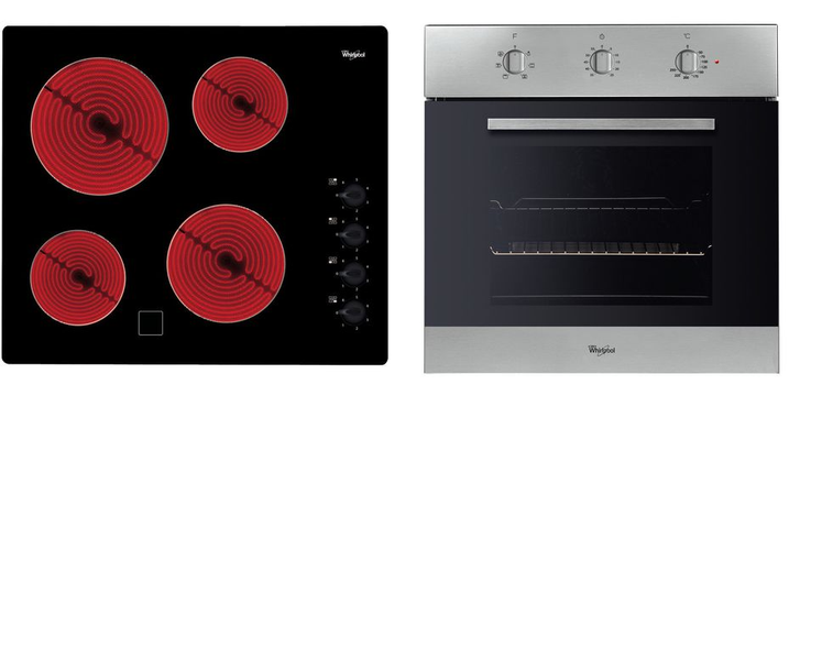 Whirlpool Combo AKM 9010/NE Ceramic Hob 60cm Plus AKP 444/IX Built In Electric Oven