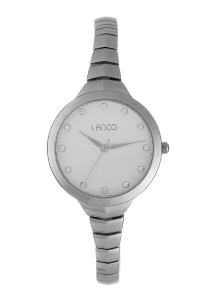 Lanco Women's White Dial Watch With 34mm Silver Case