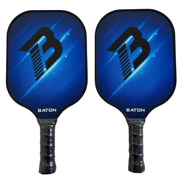 Pickleball Paddle Baton - Set of 2 - Blue and Black